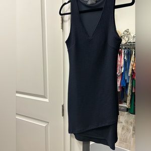 ASTR navy blue sleeveless dress. Bodycon fit.
